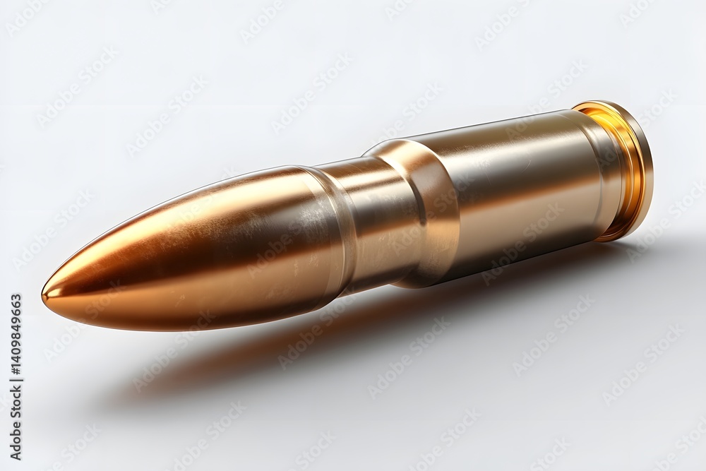 High-Detail 3D Render of a Bullet for Weapons and Ammunition Design or Education High-Detail 3D Render of a Bullet for Weapons and Ammunition Design or Education