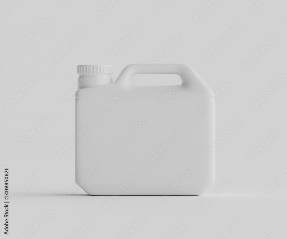 Jerry can white color 3D render illustration Jerry can white color 3D render illustration