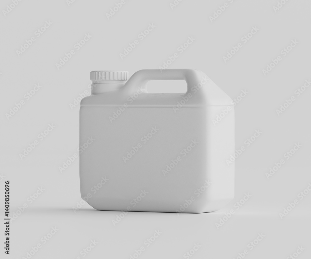 Jerry can white color 3D render illustration Jerry can white color 3D render illustration