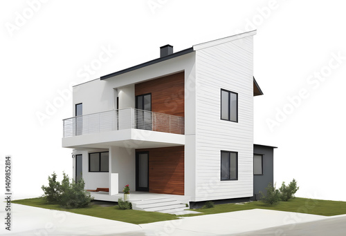 戸建住宅の建築イラスト、外観パース