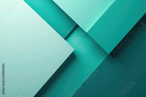 Abstract geometric wallpaper, modern teal and gray design, trendy, subtle, geometric