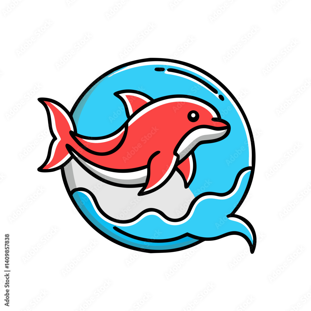 Dolphin in ocean symbolizing marine life conservation. Dolphin in ocean symbolizing marine life conservation.