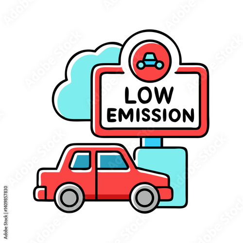 Low emission car promoting environmentally friendly travel.