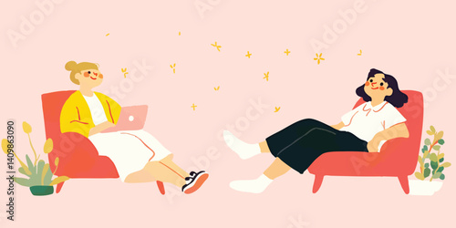 Two friends at a moment of ...