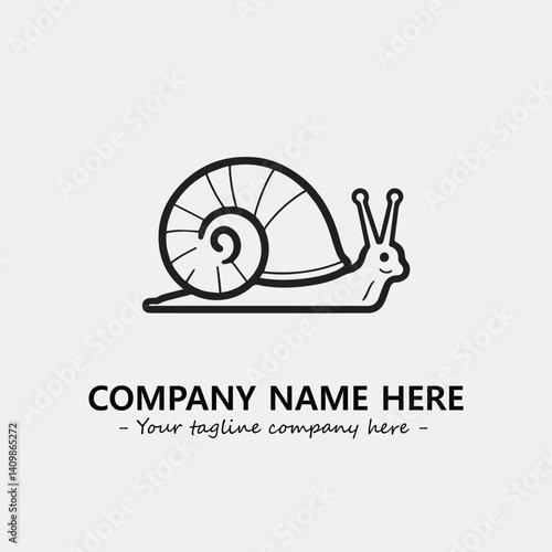 Wallpaper Mural Snail illustration black and white for logo company vector image
 Torontodigital.ca