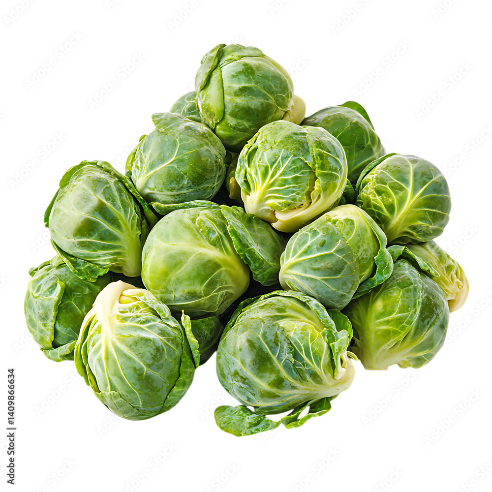 Fototapeta premium Brussels Sprouts pile png
