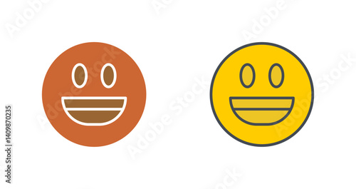 Smiling Face with Open Mouth Icon Design