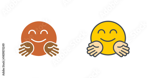 Hugging Face Icon Design