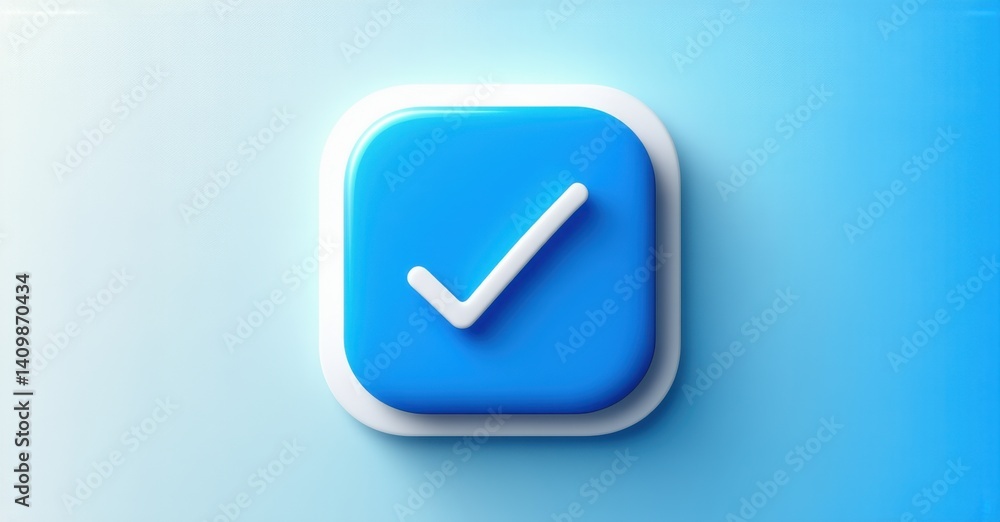 Sleek blue and white to do list icon with checkmarks and modern rounded square background flat d glossy style round square shape modern app icon featuring clean minimalistic Sleek blue and white to do list icon with checkmarks and modern rounded square background flat d glossy style round square shape modern app icon featuring clean minimalistic