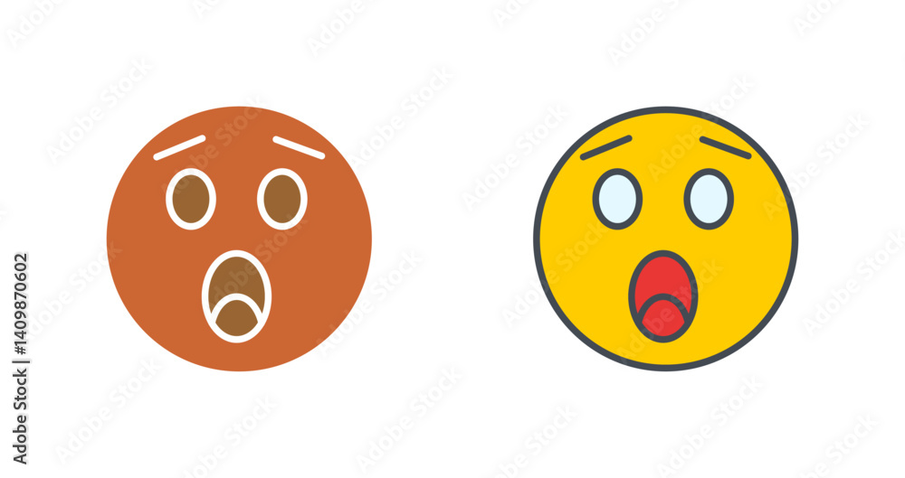 Obraz premium Astonished Face Icon Design