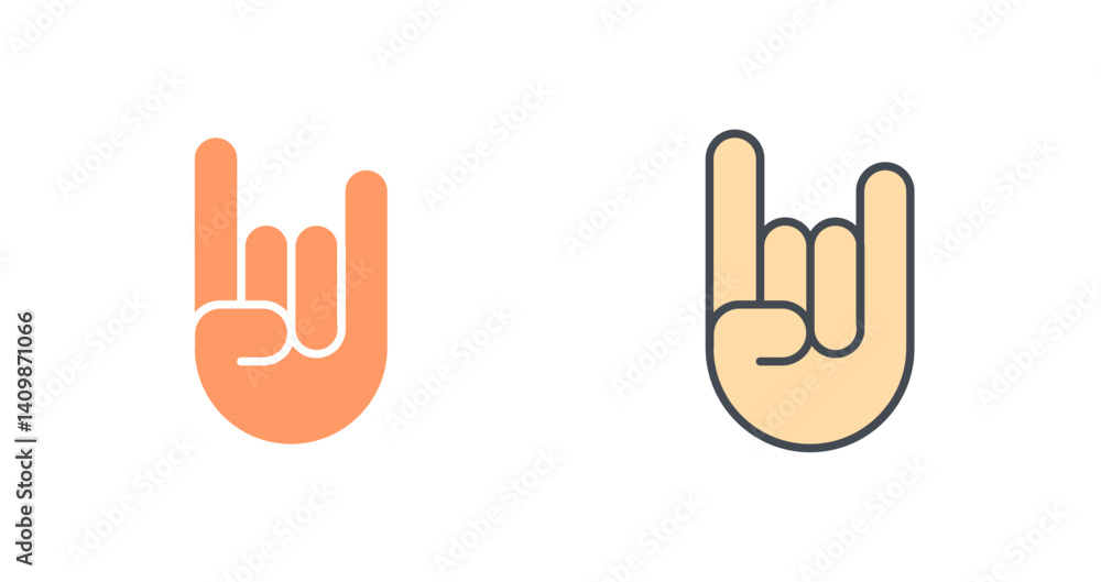 Sign of the Horns Icon Design Sign of the Horns Icon Design