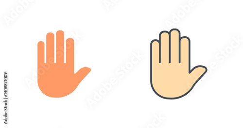Raising Hands Icon Design