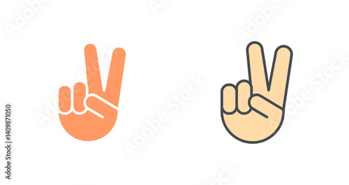 Victory Hand Icon Design