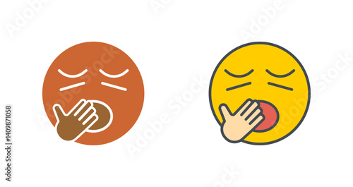 Yawning Face Icon Design