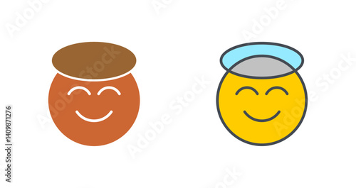 Smiling Face with Halo Icon Design