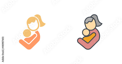 Mother and Child Icon Design