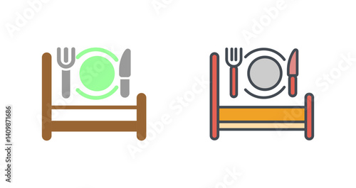 Breakfast in Bed Icon Design