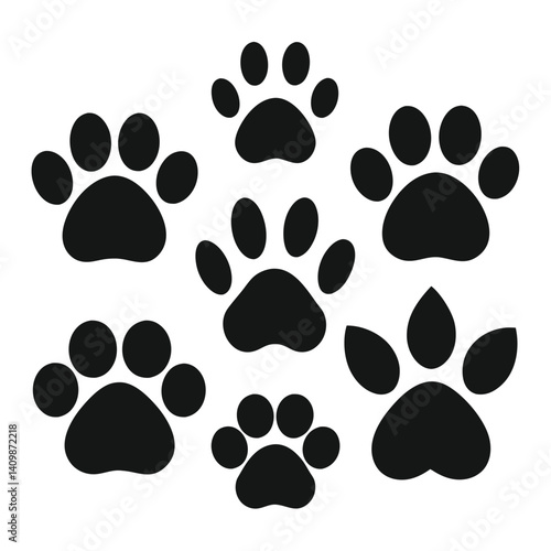 paw prints vector