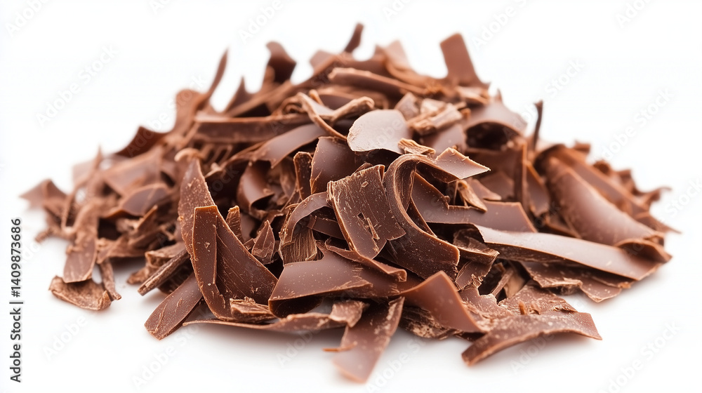 The smooth texture of chocolate shavings creates an elegant garnish for cakes and pastries.
The smooth texture of chocolate shavings creates an elegant garnish for cakes and pastries.