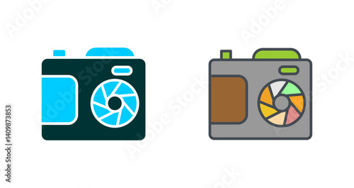 Camera Lenses Icon Design