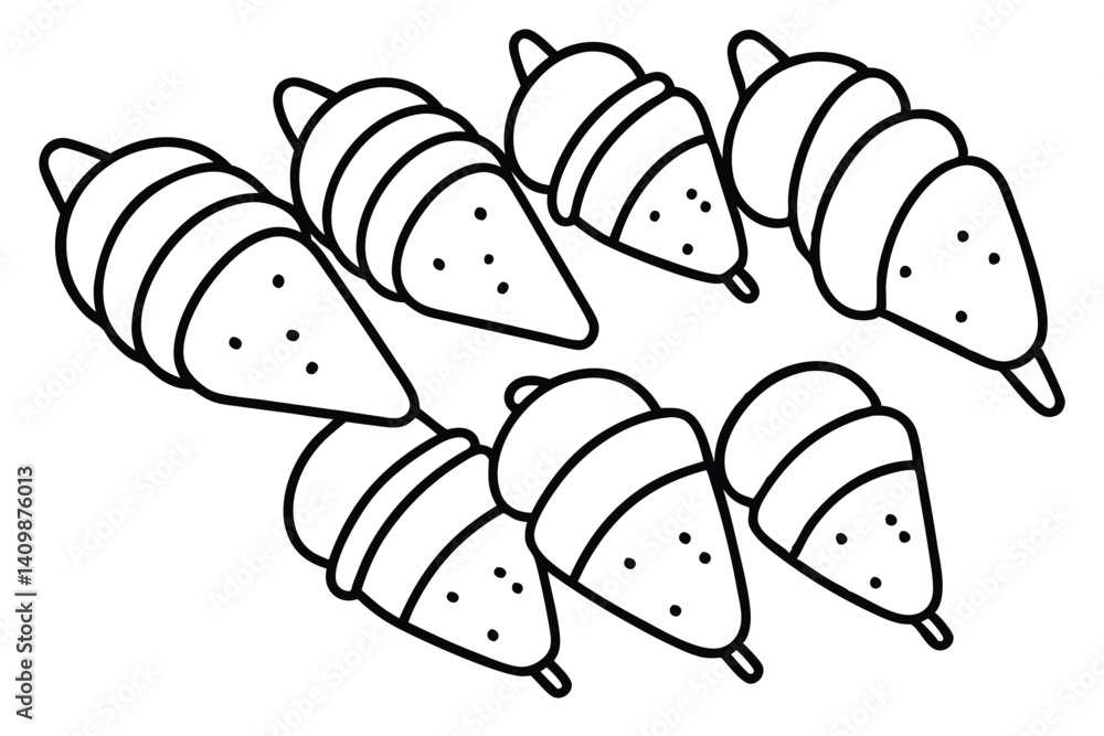 kebabs line art tasty barbecue skewers cooking scene kebabs line art tasty barbecue skewers cooking scene