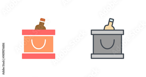 Wine Cooler Icon Design