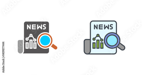 News Analysis Icon Design