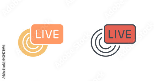 Live Broadcast Icon Design