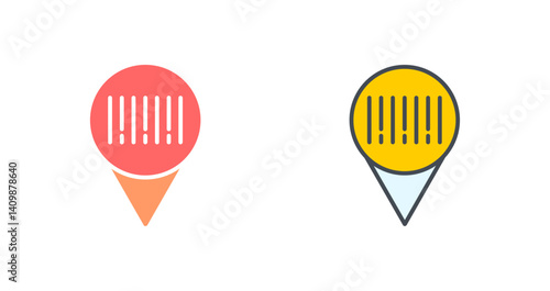 Barcode Location Icon Design
