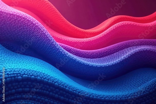 Abstract wavy lines, flowing curves create dynamic wallpaper texture, background, seamless