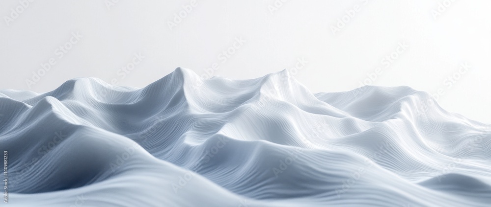 Obraz premium Abstract White Waves with Subtle Textures and Soft Light Effects