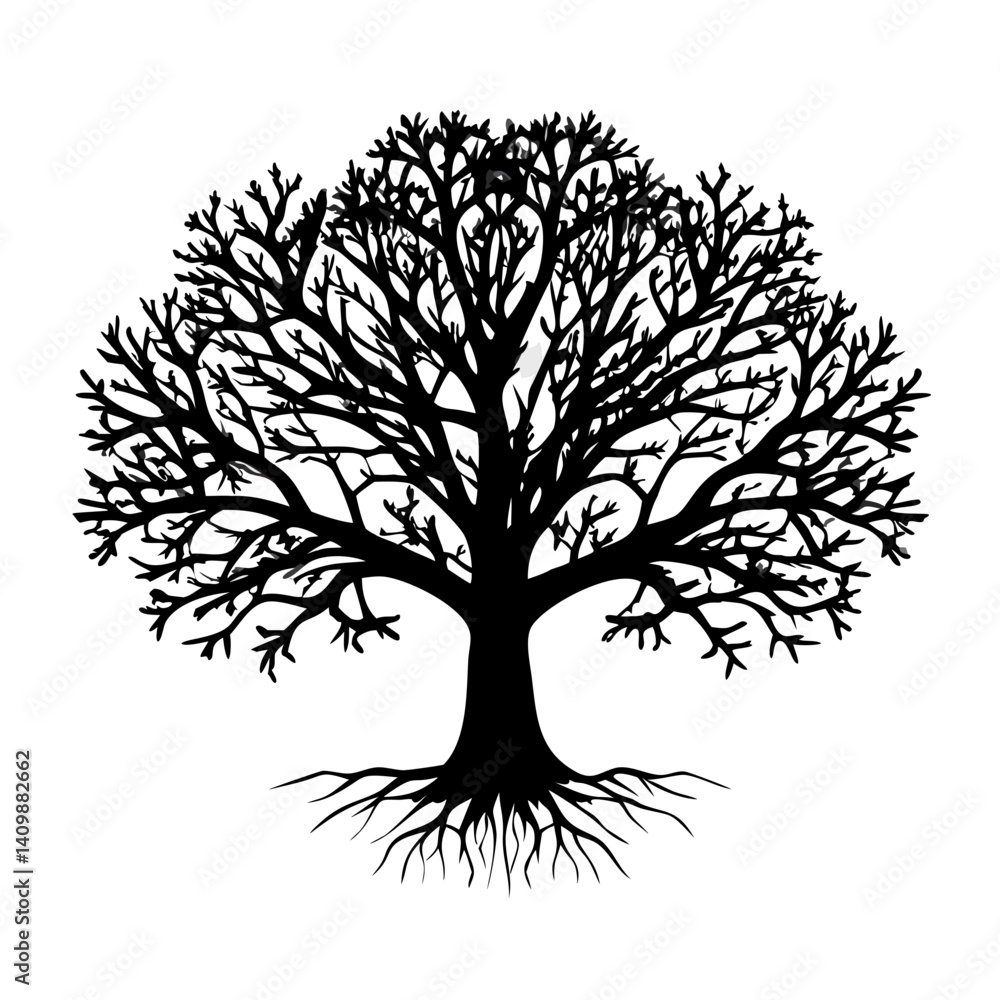 Obraz premium tree silhouette vector