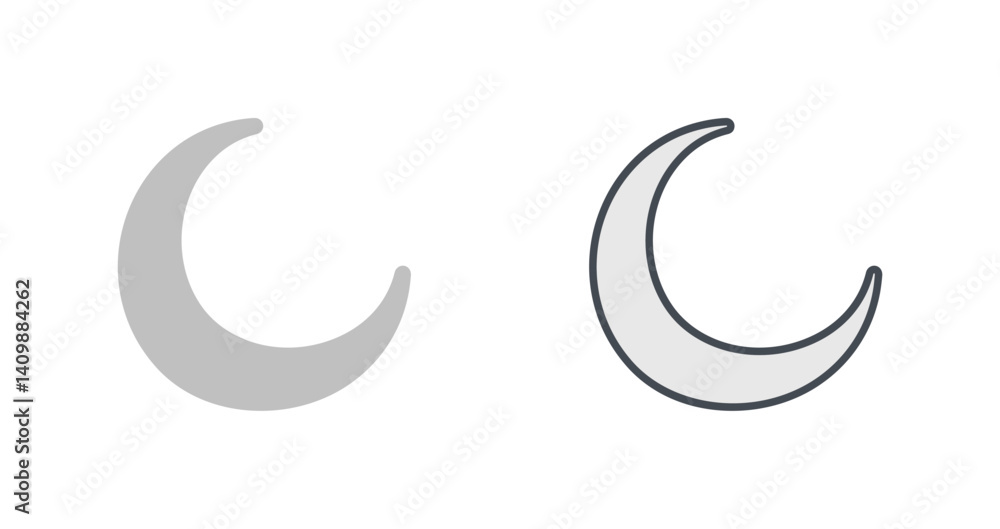 Moon Icon Design Moon Icon Design