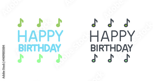 Happy Birthday Song Icon Design