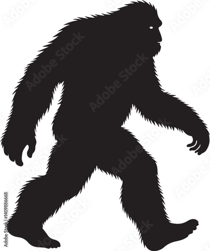 Walking Bigfoot Silhouette – Mythical Creature Illustration

Sasquatch in Motion – Hand-Drawn Forest Legend Art

Monochrome Yeti Sketch – Cryptid in the Wild

