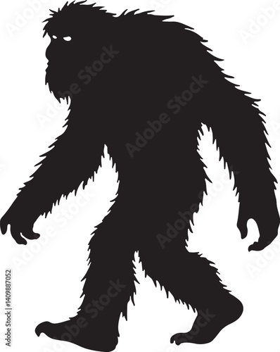 Walking Bigfoot Silhouette – Mythical Creature Illustration

Sasquatch in Motion – Hand-Drawn Forest Legend Art

Monochrome Yeti Sketch – Cryptid in the Wild

