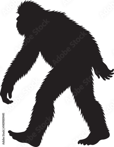Walking Bigfoot Silhouette – Mythical Creature Illustration

Sasquatch in Motion – Hand-Drawn Forest Legend Art

Monochrome Yeti Sketch – Cryptid in the Wild

