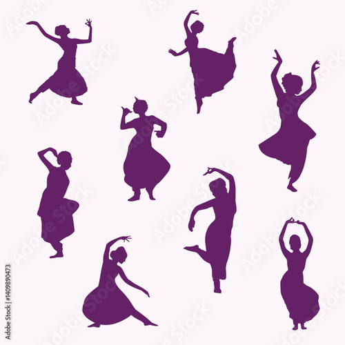 Vector illustration of dance moves