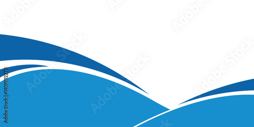 Marine pattern with stylized blue waves. Cosmetics Surf Sport Logotype concept. vector illustration