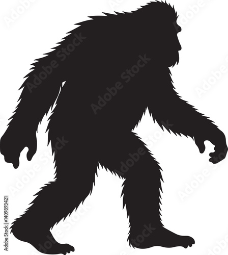 Walking Bigfoot Silhouette – Mythical Creature Illustration

Sasquatch in Motion – Hand-Drawn Forest Legend Art

Monochrome Yeti Sketch – Cryptid in the Wild

