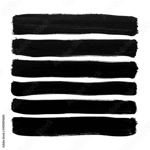 Vector illustration of fat black brush strokes