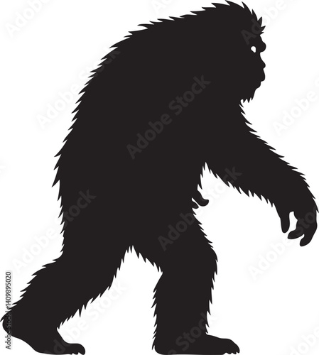 Walking Bigfoot Silhouette – Mythical Creature Illustration

Sasquatch in Motion – Hand-Drawn Forest Legend Art

Monochrome Yeti Sketch – Cryptid in the Wild

