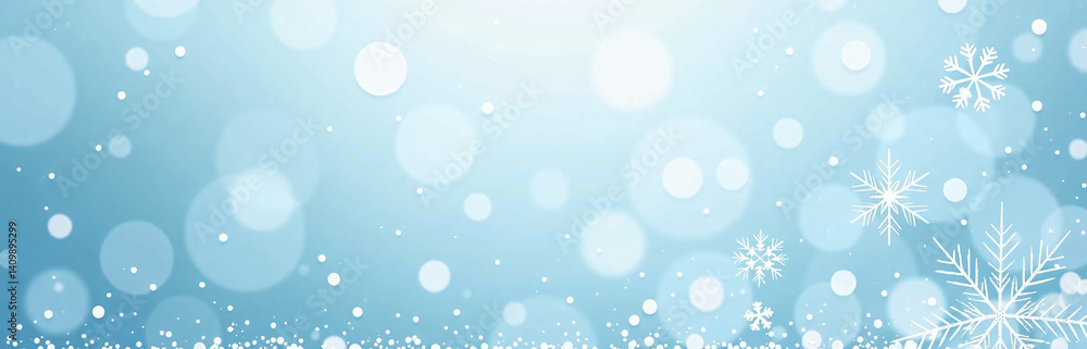 A Light Blue And White Christmas Background Features A New Year Abstract Pattern With Snowflakes, Frost, And Ice For A Cold Winter Template. A Light Blue And White Christmas Background Features A New Year Abstract Pattern With Snowflakes, Frost, And Ice For A Cold Winter Template.
