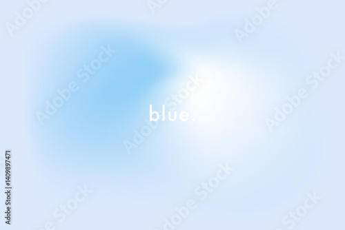 Abstract clear blue sky with white cloud gradient background. Blurry light blue sky texture. Aesthetic heaven bg. Summer season air blue pastel color wide vector banner