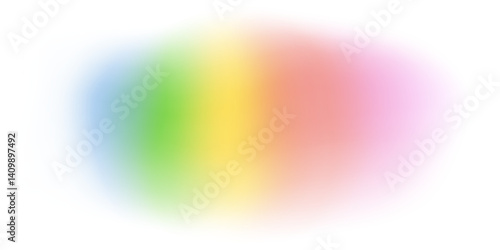 Abstract rainbow sky gradient background. Pastel rainbow. Light blue, pink and yellow color vector banner. Iridescent gradient sky pattern. Blurred fuzz multicolor bg. Vector soft horizontal backdrop