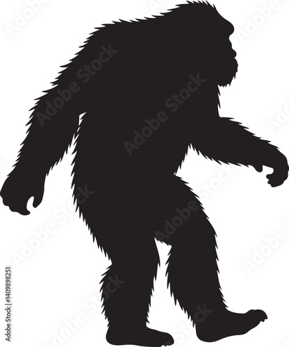 Walking Bigfoot Silhouette – Mythical Creature Illustration

Sasquatch in Motion – Hand-Drawn Forest Legend Art

Monochrome Yeti Sketch – Cryptid in the Wild

