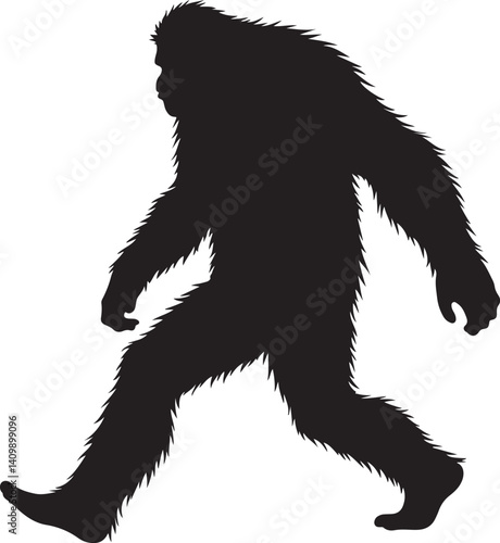Walking Bigfoot Silhouette – Mythical Creature Illustration

Sasquatch in Motion – Hand-Drawn Forest Legend Art

Monochrome Yeti Sketch – Cryptid in the Wild

