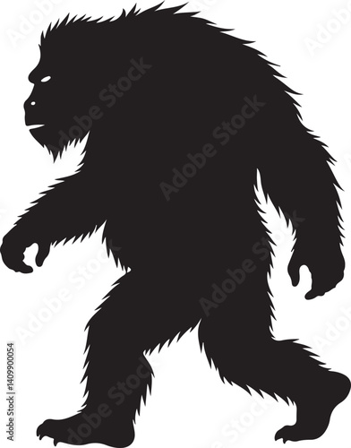Walking Bigfoot Silhouette – Mythical Creature Illustration

Sasquatch in Motion – Hand-Drawn Forest Legend Art

Monochrome Yeti Sketch – Cryptid in the Wild

