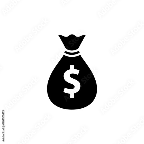 Money bag icon vector illustration concept for finance wealth savings and investment design