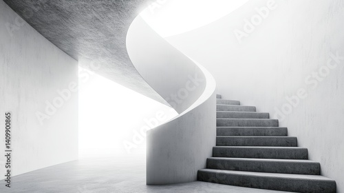 A museum of modern art showcasing abstract pieces against a backdrop of white walls